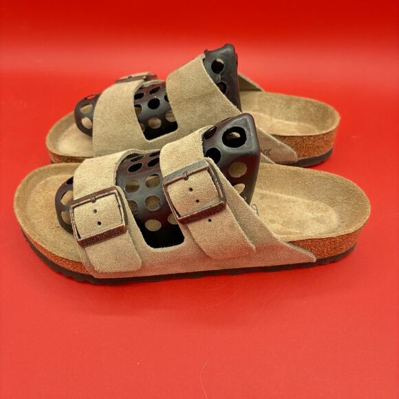 Birkenstock Arizona Taupe Suede Soft Footbed Sandals, Size EUR 40, US L9/M7 - Picture 3 of 6